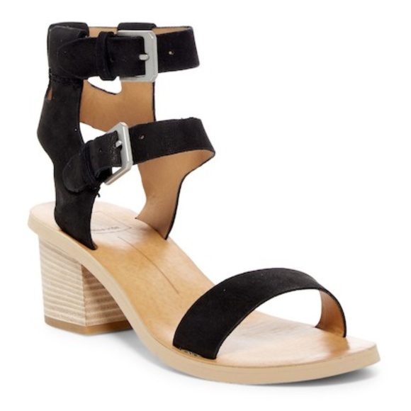 Dolce Vita Shoes - Dolce Vita Dual West Black Nubuck Sandals Heels